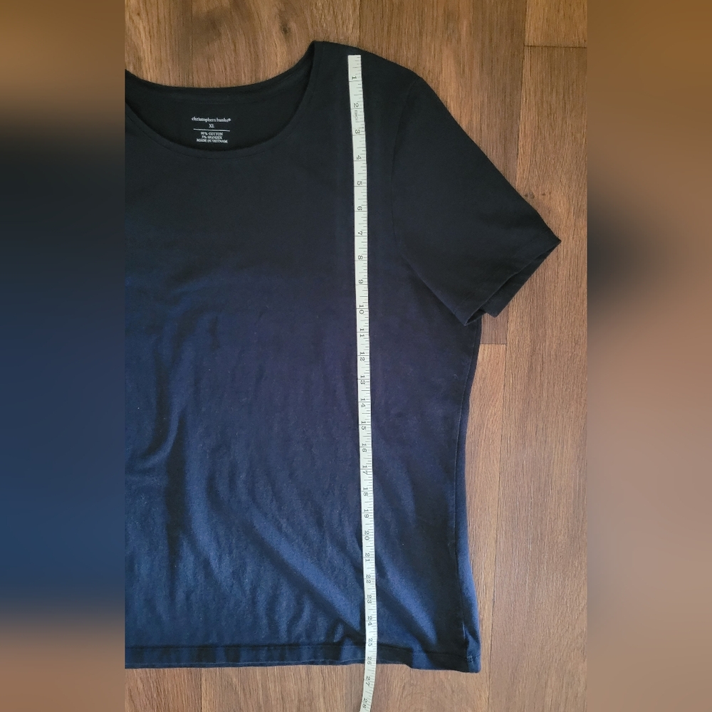 Christopher & Banks Navy Short Sleeve Tee - Picture 5 of 5